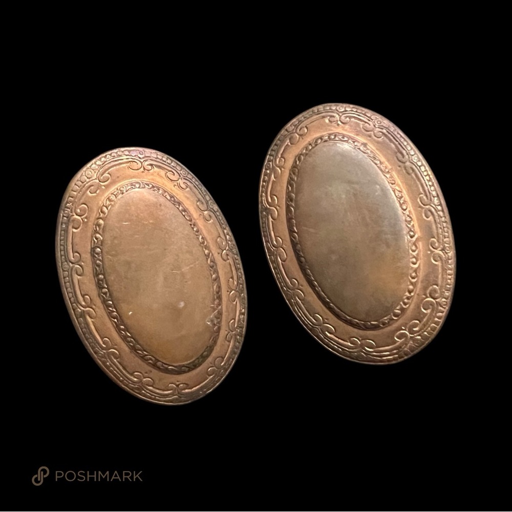 💖 Etched Copper Clip-On Earrings 💖